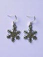 Snowflake dangly earrings