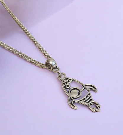 Rocket Charm Necklace Silver Plated Or Waxed Cord Variable Lengths, Gift Packaged, Space Lover, Spaceship - Premium  from Etsy - Just £5.49! Shop now at Uniquely Holt