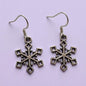 Snowflake dangly earrings