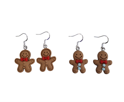 Gingerbread Man Dangly Charm Earrings In Gift Bag, Winter, Christmas, Gifts For Her - Premium  from Etsy - Just £4.99! Shop now at Uniquely Holt