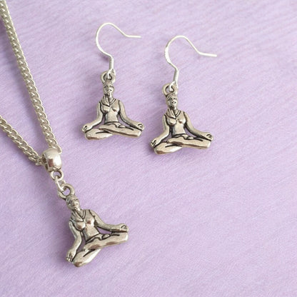 Yoga Lady Jewellery Set, Dangly Earring And Necklace Set In Gift Bag, Cord Or Chain Option - Premium  from Etsy - Just £8.99! Shop now at Uniquely Holt