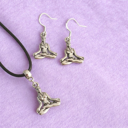 Yoga Lady Jewellery Set, Dangly Earring And Necklace Set In Gift Bag, Cord Or Chain Option - Premium  from Etsy - Just £8.99! Shop now at Uniquely Holt