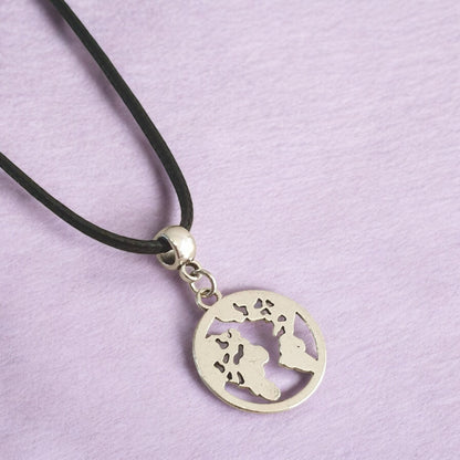 World Earth Planet Charm Necklace Silver Plated Or Waxed Cord Variable Lengths, Gift Packaged - Premium  from Etsy - Just £5.49! Shop now at Uniquely Holt