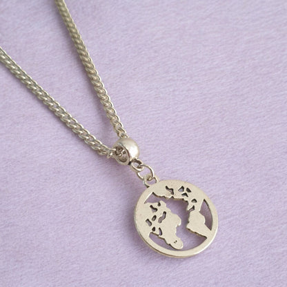 World Earth Planet Charm Necklace Silver Plated Or Waxed Cord Variable Lengths, Gift Packaged - Premium  from Etsy - Just £5.49! Shop now at Uniquely Holt