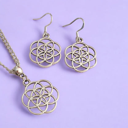 Circle Of Life Charm Jewellery Set, Dangly Earring And Necklace Set In Gift Bag, Cord Or Chain Options - Premium  from Etsy - Just £8.99! Shop now at Uniquely Holt