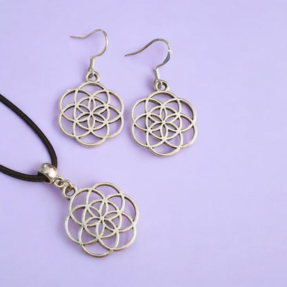Circle Of Life Charm Jewellery Set, Dangly Earring And Necklace Set In Gift Bag, Cord Or Chain Options - Premium  from Etsy - Just £8.99! Shop now at Uniquely Holt