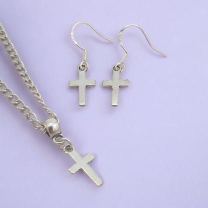 Cross Charm Jewellery Set, Dangly Earring And Necklace Set In Gift Bag - Premium  from Etsy - Just £8.99! Shop now at Uniquely Holt