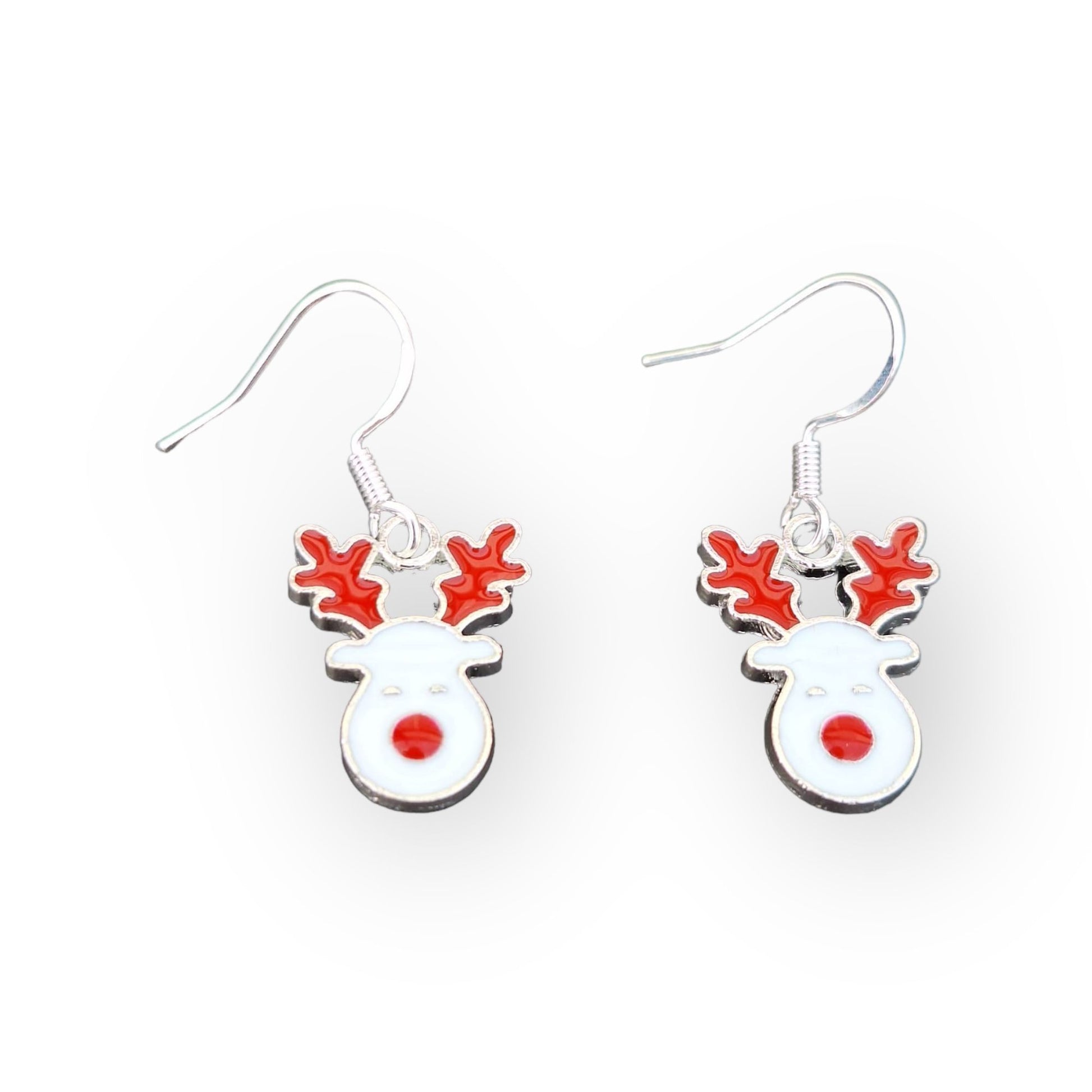 White Reindeer Earrings - Premium  from Uniquely Holt - Just £4.99! Shop now at Uniquely Holt