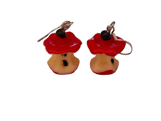 Novelty Apple Core Dangly Earrings - Premium  from Uniquely Holt - Just £4.99! Shop now at Uniquely Holt