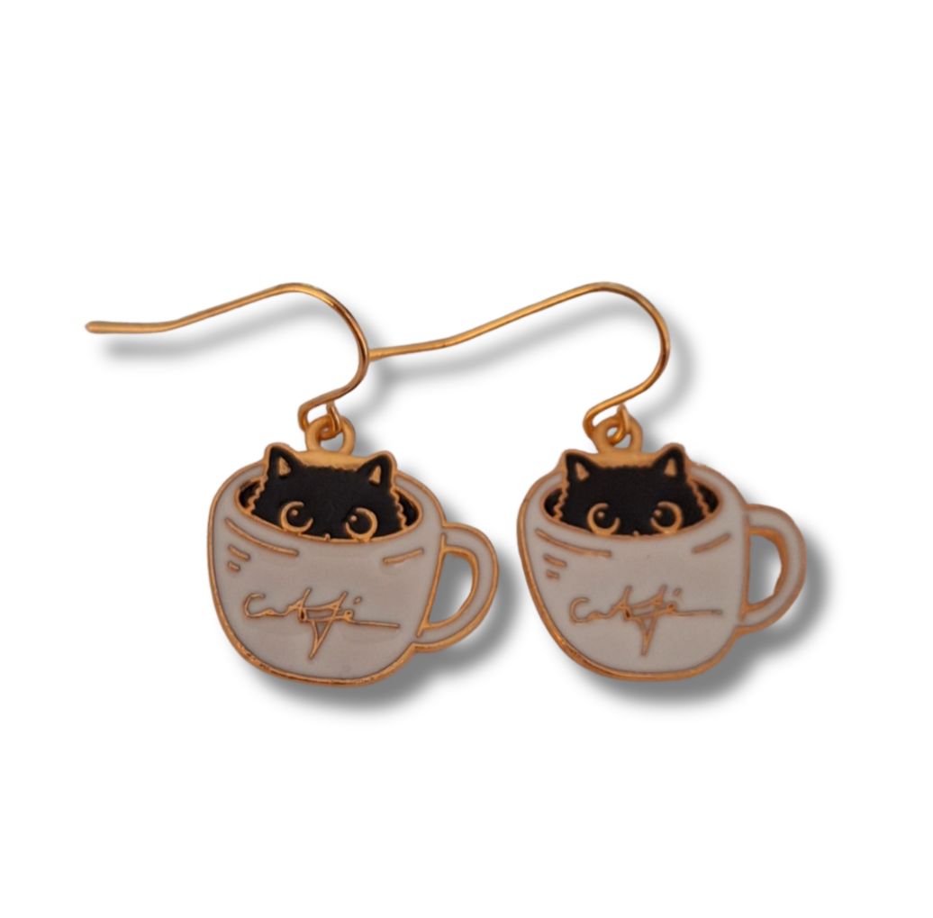 Novelty Enamel Cat Earrings Various Styles - Premium  from Uniquely Holt - Just £4.99! Shop now at Uniquely Holt