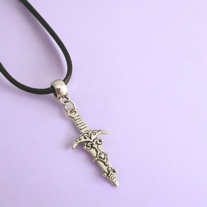 Dagger Charm Necklace Silver Plated Or Waxed Cord Variable Lengths, Gift Packaged - Premium  from Etsy - Just £5.49! Shop now at Uniquely Holt