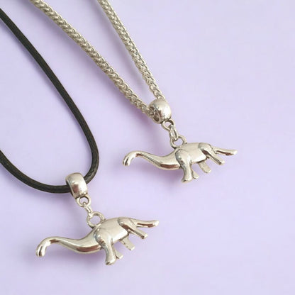 Dinosaur Charm Necklace Silver Plated Or Waxed Cord Variable Lengths, Gift Packaged - Premium  from Etsy - Just £5.49! Shop now at Uniquely Holt