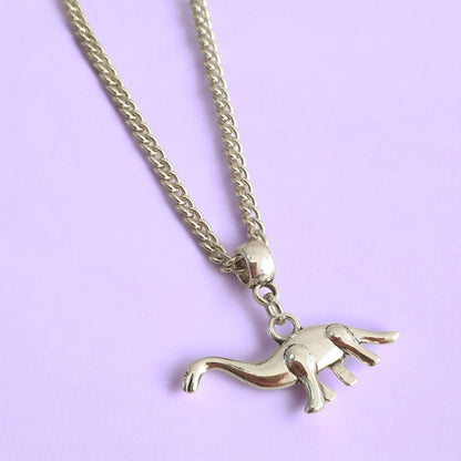 Dinosaur Charm Necklace Silver Plated Or Waxed Cord Variable Lengths, Gift Packaged - Premium  from Etsy - Just £5.49! Shop now at Uniquely Holt