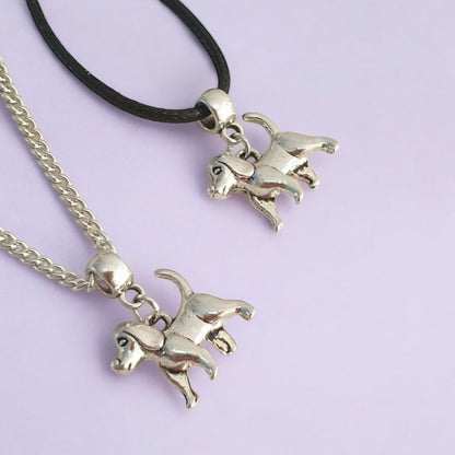 Dog Charm Necklace Silver Plated Or Waxed Cord Variable Lengths, Gift Packaged - Premium  from Etsy - Just £5.49! Shop now at Uniquely Holt