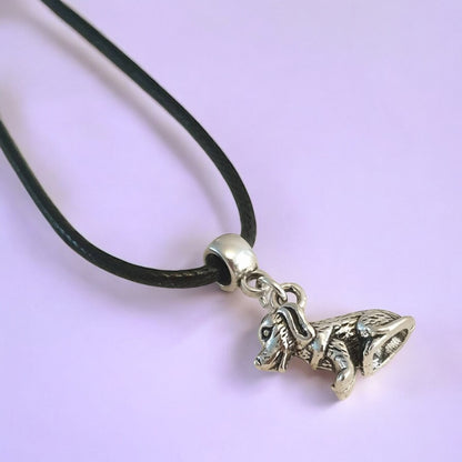 Dog Charm Necklace Silver Plated Or Waxed Cord Variable Lengths, Gift Packaged - Premium  from Etsy - Just £5.49! Shop now at Uniquely Holt