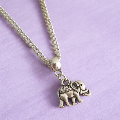 Elephant Charm Necklace Silver Plated Or Waxed Cord Variable Lengths, Gift Packaged - Premium  from Etsy - Just £5.49! Shop now at Uniquely Holt