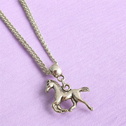 Horse Charm Necklace Silver Plated Or Waxed Cord Variable Lengths, Gift Packaged - Premium  from Etsy - Just £5.49! Shop now at Uniquely Holt