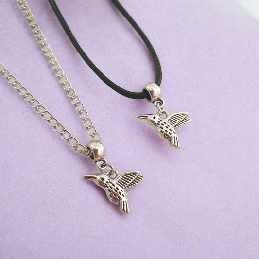 Humming Bird Charm Necklace Silver Plated Or Waxed Cord Variable Lengths, Gift Packaged, For Her, Nature - Premium  from Etsy - Just £5.49! Shop now at Uniquely Holt