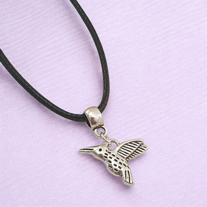 Humming Bird Charm Necklace Silver Plated Or Waxed Cord Variable Lengths, Gift Packaged, For Her, Nature - Premium  from Etsy - Just £5.49! Shop now at Uniquely Holt