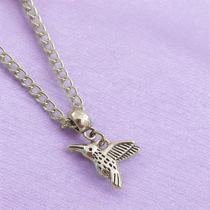 Humming Bird Charm Necklace Silver Plated Or Waxed Cord Variable Lengths, Gift Packaged, For Her, Nature - Premium  from Etsy - Just £5.49! Shop now at Uniquely Holt