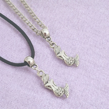 Mermaid Charm Necklace Silver Plated Or Waxed Cord Variable Lengths, Gift Packaged - Premium  from Etsy - Just £5.49! Shop now at Uniquely Holt