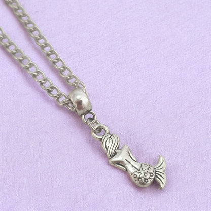 Mermaid Charm Necklace Silver Plated Or Waxed Cord Variable Lengths, Gift Packaged - Premium  from Etsy - Just £5.49! Shop now at Uniquely Holt