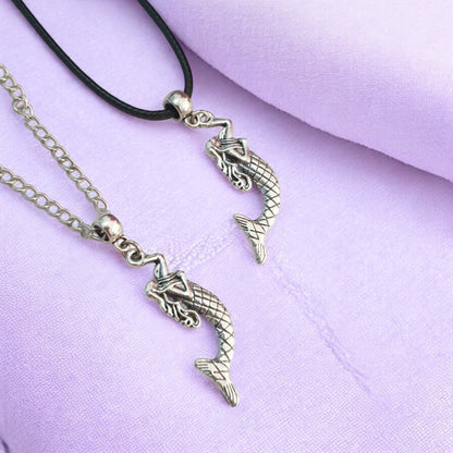 Mermaid Charm Necklace Silver Plated Or Waxed Cord Variable Lengths, Gift Packaged - Premium  from Etsy - Just £5.49! Shop now at Uniquely Holt