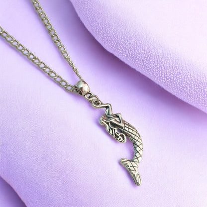 Mermaid Charm Necklace Silver Plated Or Waxed Cord Variable Lengths, Gift Packaged - Premium  from Etsy - Just £5.49! Shop now at Uniquely Holt