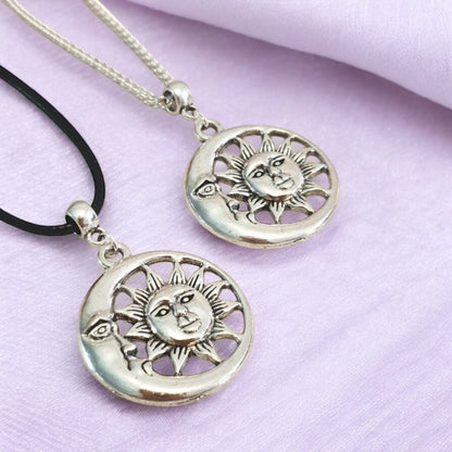 Moon Charm Necklace Silver Plated Or Waxed Cord Variable Lengths, Gift Packaged - Premium  from Etsy - Just £5.49! Shop now at Uniquely Holt