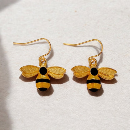 Bee Dangly Earrings - Premium  from Uniquely Holt - Just £4.99! Shop now at Uniquely Holt