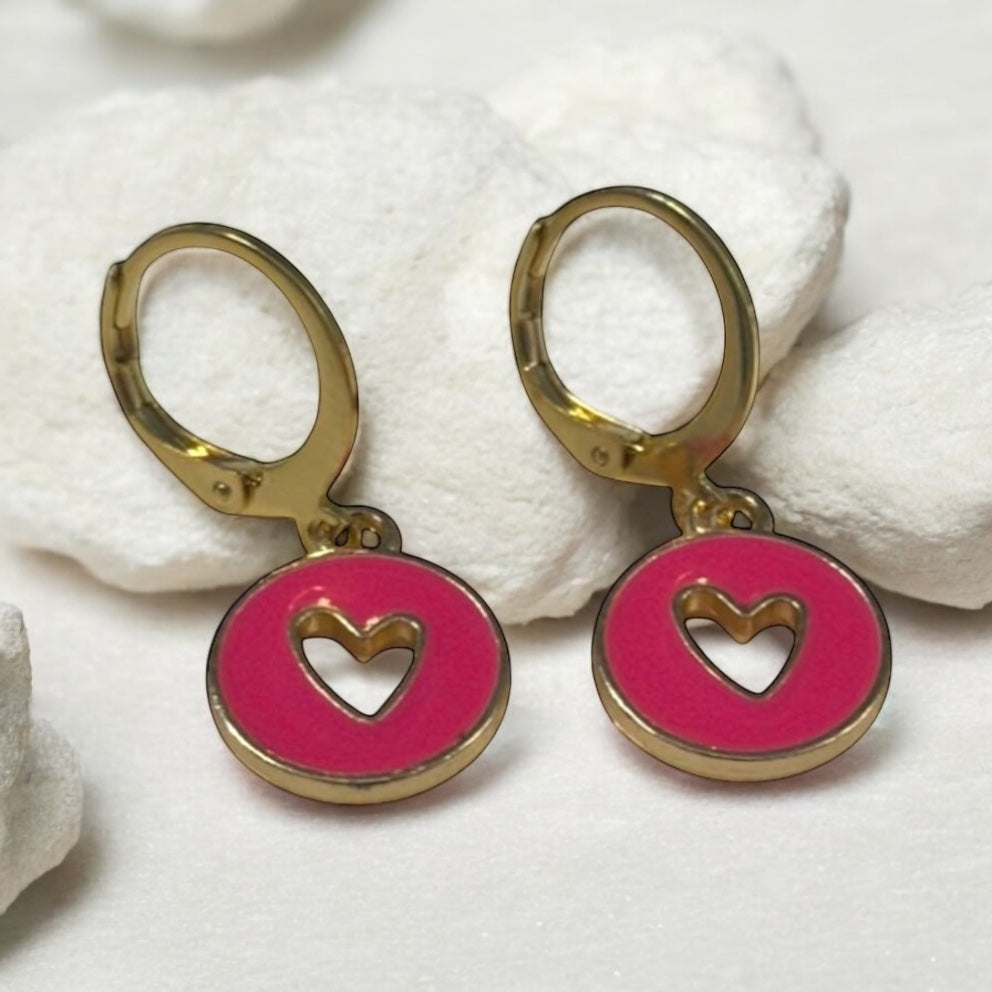Colourful Heart Hoop Earrings Colour Options - Premium  from Uniquely Holt - Just £4.99! Shop now at Uniquely Holt