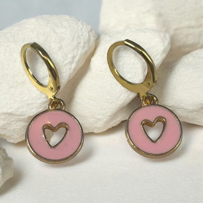 Colourful Heart Hoop Earrings Colour Options - Premium  from Uniquely Holt - Just £4.99! Shop now at Uniquely Holt