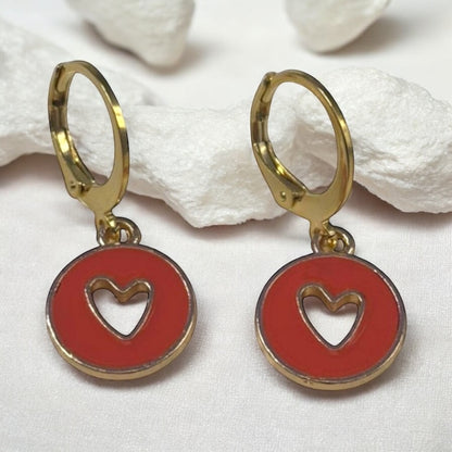 Colourful Heart Hoop Earrings Colour Options - Premium  from Uniquely Holt - Just £4.99! Shop now at Uniquely Holt