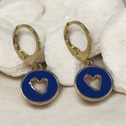 Colourful Heart Hoop Earrings Colour Options - Premium  from Uniquely Holt - Just £4.99! Shop now at Uniquely Holt