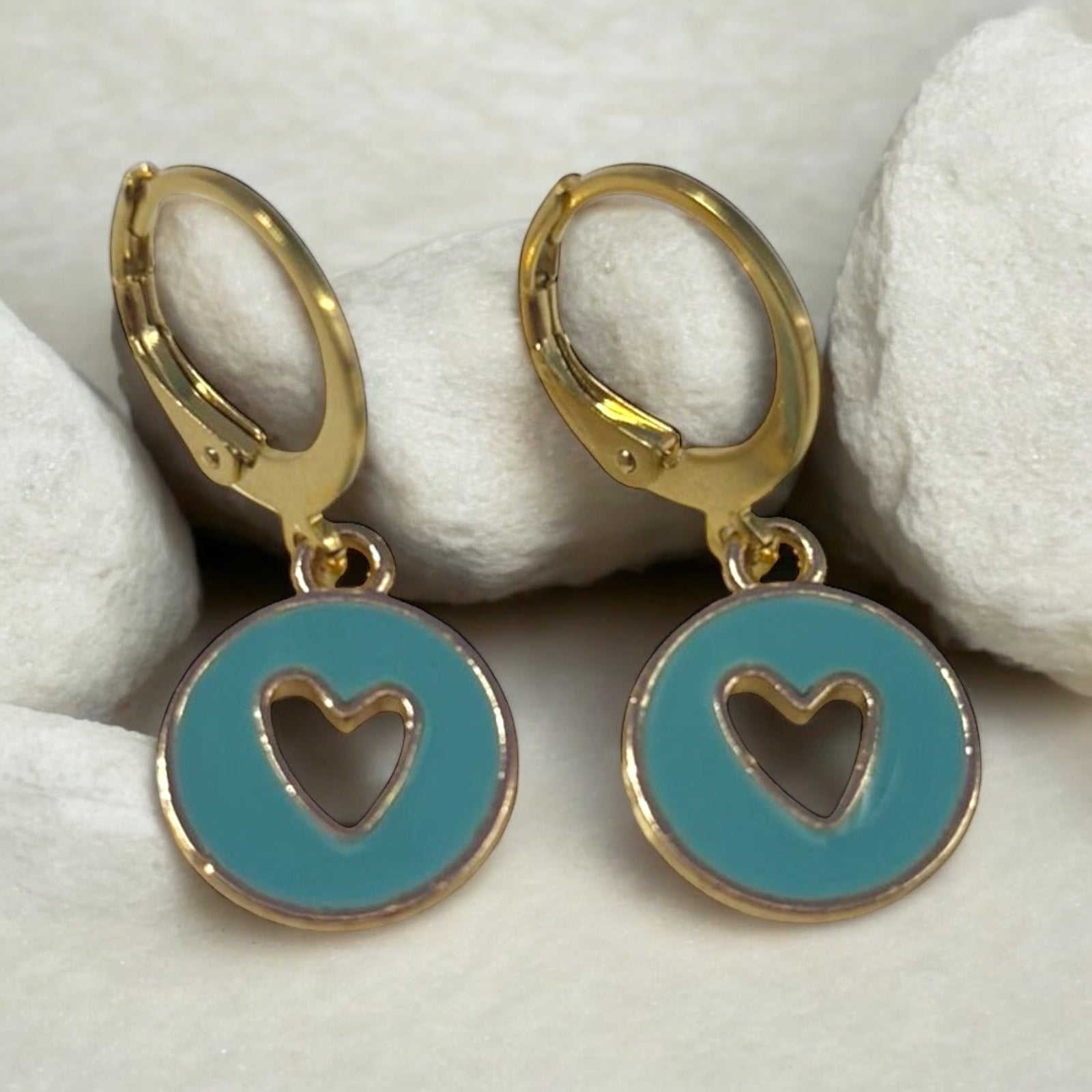 Colourful Heart Hoop Earrings Colour Options - Premium  from Uniquely Holt - Just £4.99! Shop now at Uniquely Holt