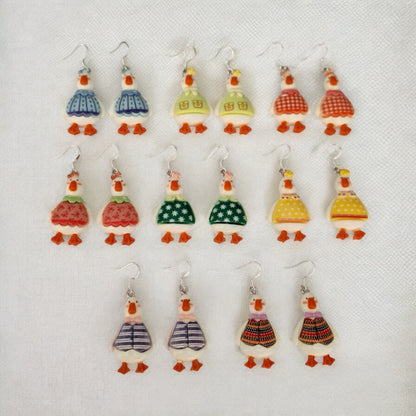 Novelty Goose Dangly Earrings - Premium  from Uniquely Holt - Just £4.99! Shop now at Uniquely Holt
