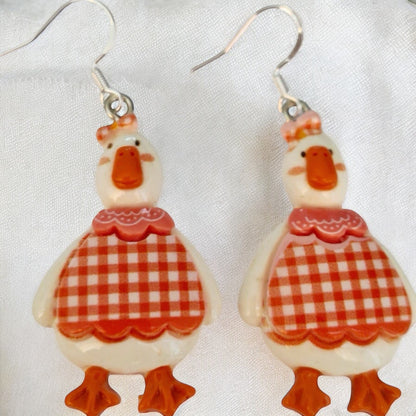 Novelty Goose Dangly Earrings - Premium  from Uniquely Holt - Just £4.99! Shop now at Uniquely Holt