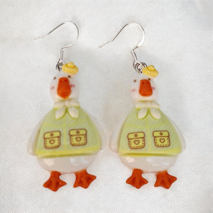 Novelty Goose Dangly Earrings - Premium  from Uniquely Holt - Just £4.99! Shop now at Uniquely Holt