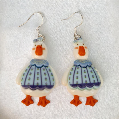 Novelty Goose Dangly Earrings - Premium  from Uniquely Holt - Just £4.99! Shop now at Uniquely Holt