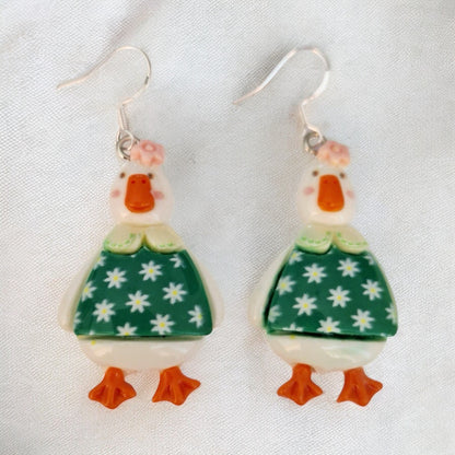 Novelty Goose Dangly Earrings - Premium  from Uniquely Holt - Just £4.99! Shop now at Uniquely Holt