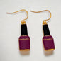 Purple Nail Polish Novelty Dangly Earrings - Premium  from Uniquely Holt - Just £4.99! Shop now at Uniquely Holt