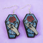 Acrylic Coffin Dangly Earrings - Premium  from Uniquely Holt - Just £4.99! Shop now at Uniquely Holt