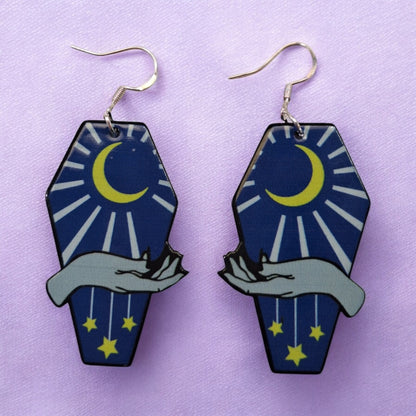 Acrylic Coffin Dangly Earrings - Premium  from Uniquely Holt - Just £4.99! Shop now at Uniquely Holt