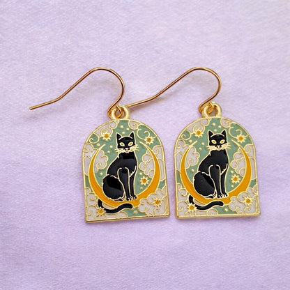 Dangly Cat Earrings - Premium  from Uniquely Holt - Just £4.99! Shop now at Uniquely Holt