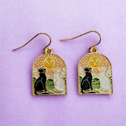 Dangly Cat Earrings - Premium  from Uniquely Holt - Just £4.99! Shop now at Uniquely Holt