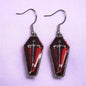 Enamel Coffin Dangly Earrings - Premium  from Uniquely Holt - Just £4.99! Shop now at Uniquely Holt
