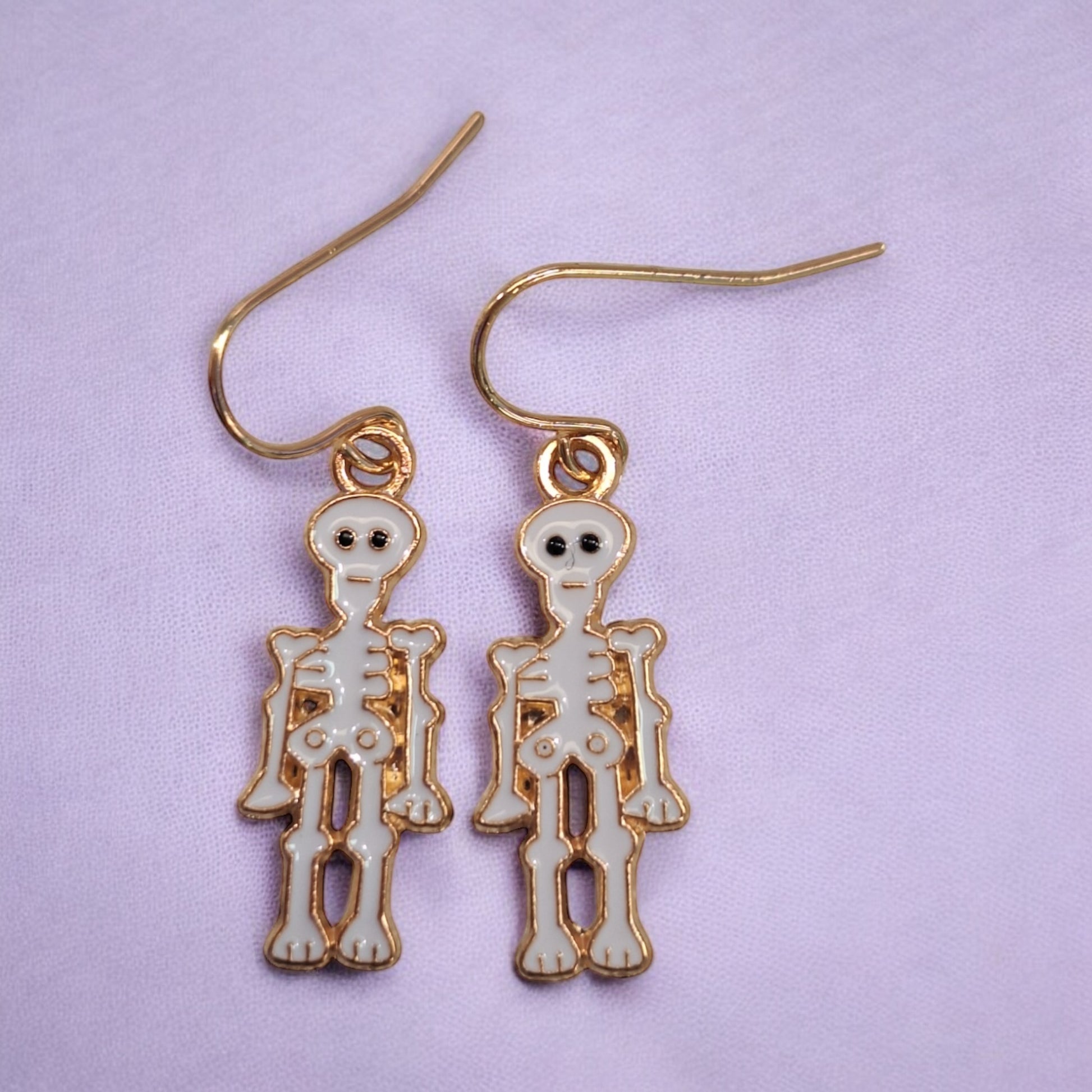 Enamel Skeleton Earrings - Premium  from Etsy - Just £4.99! Shop now at Uniquely Holt