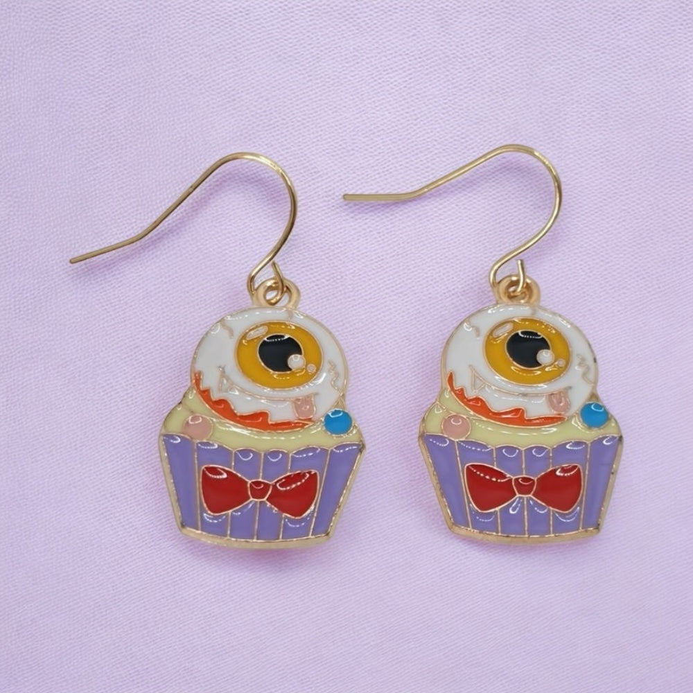 Eyeball Cupcake Dangly Earrings - Premium  from Uniquely Holt - Just £4.99! Shop now at Uniquely Holt
