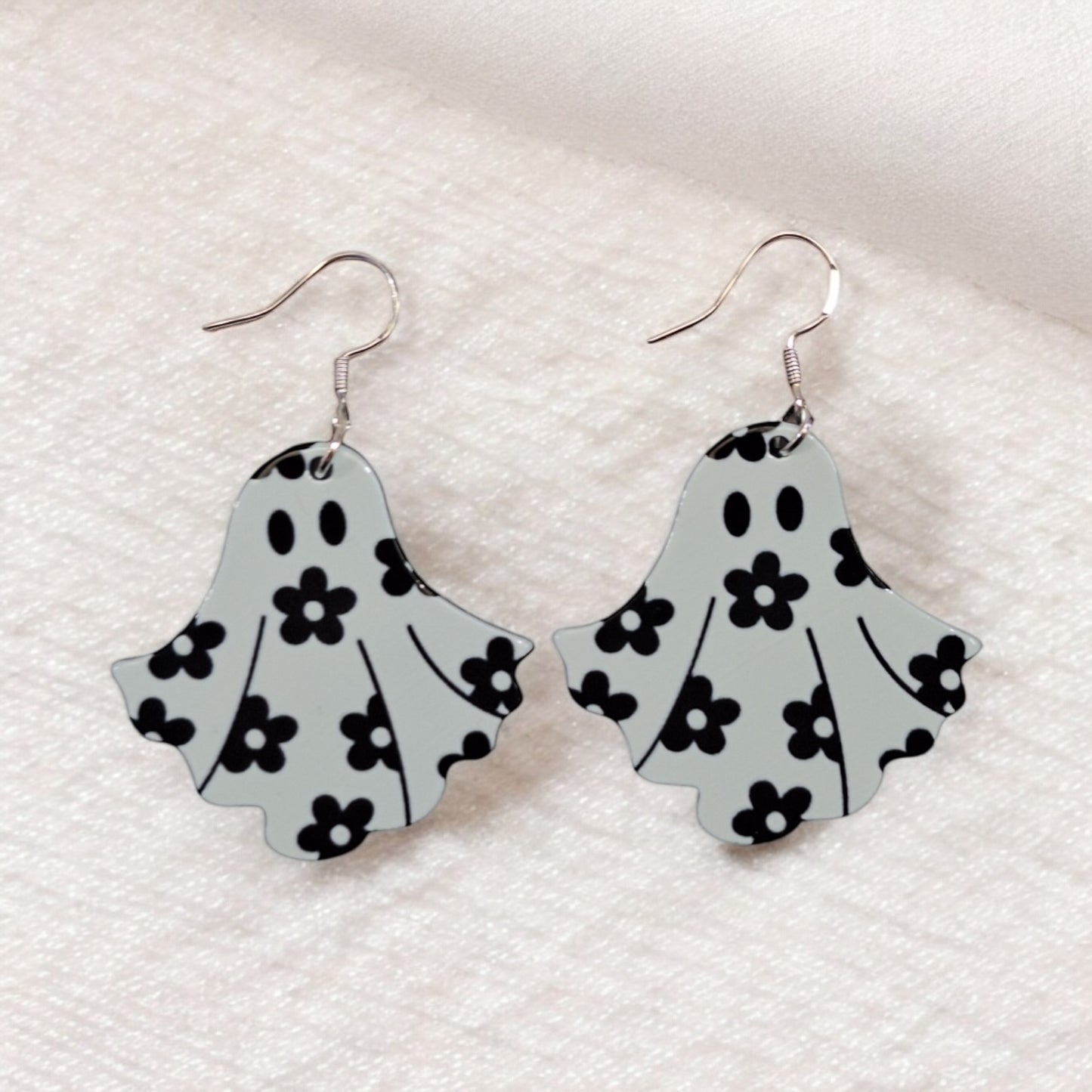 Flowery Ghost Earrings - Premium  from Uniquely Holt - Just £4.99! Shop now at Uniquely Holt