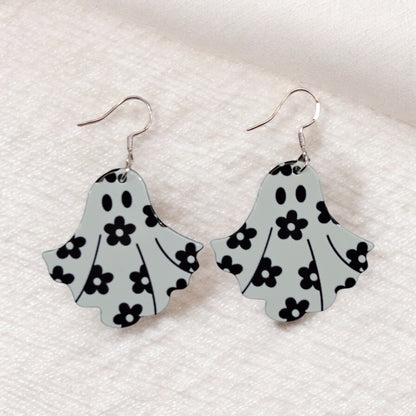Flowery Ghost Earrings - Premium  from Uniquely Holt - Just £4.99! Shop now at Uniquely Holt